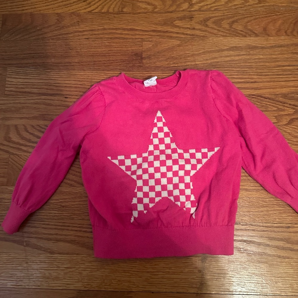GAP Pink and White Star Sweater